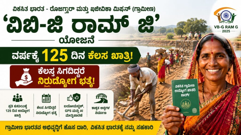 vb g ram g scheme 125 days employment guarantee kannada