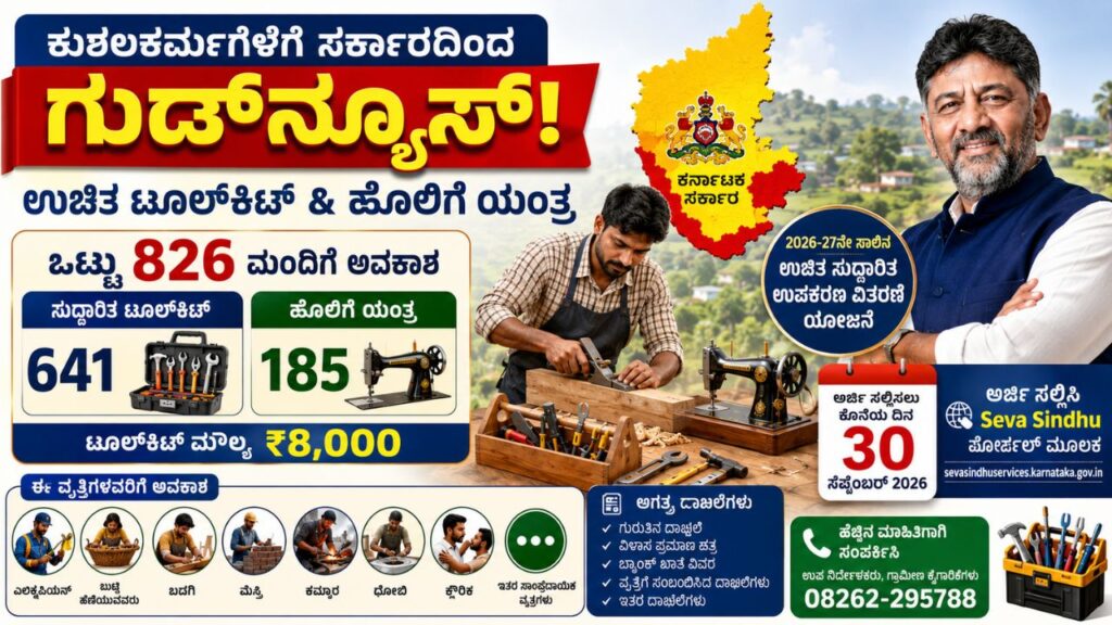 chikkamagaluru free tool kit scheme 2026